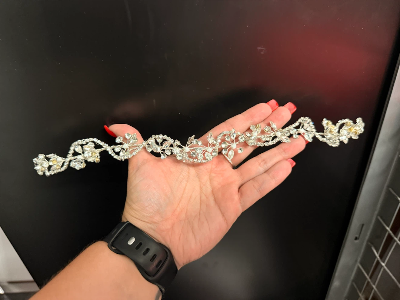Silver Crystal Vine Hair Accessory