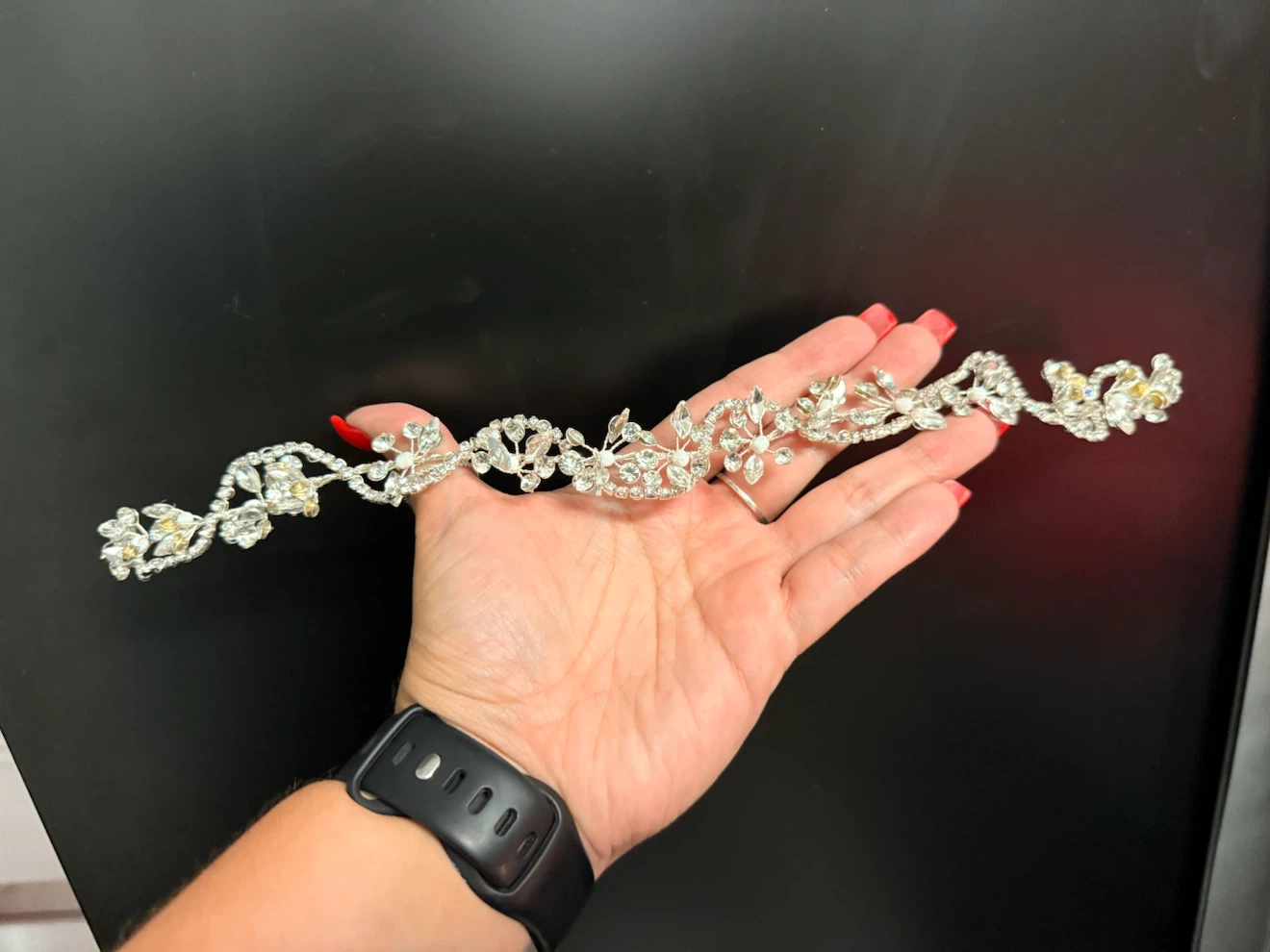 Silver Crystal Vine Hair Accessory - photo 2