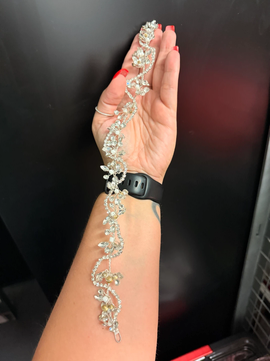 Silver Crystal Vine Hair Accessory - photo 3