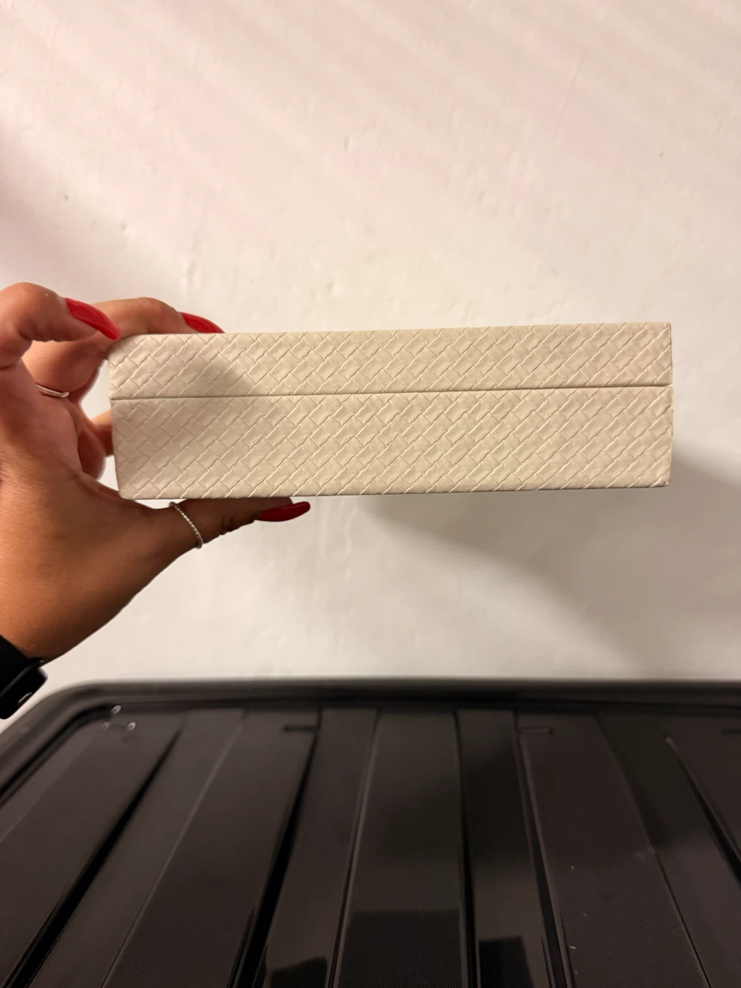 Cream Woven Texture Jewelry Box - photo 4