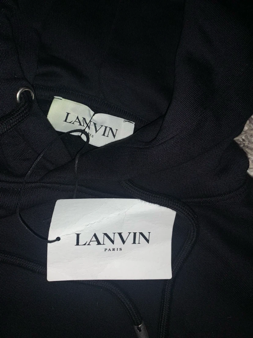 Lanvin Unisex Loose-Fitting Hoodie with Logo - Black - photo 2