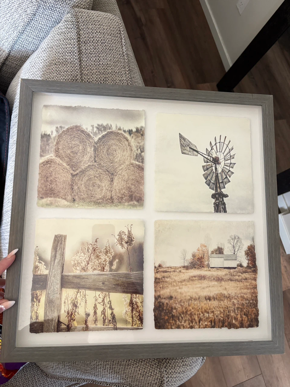 Rustic Farmhouse Wall Art Framed Decor