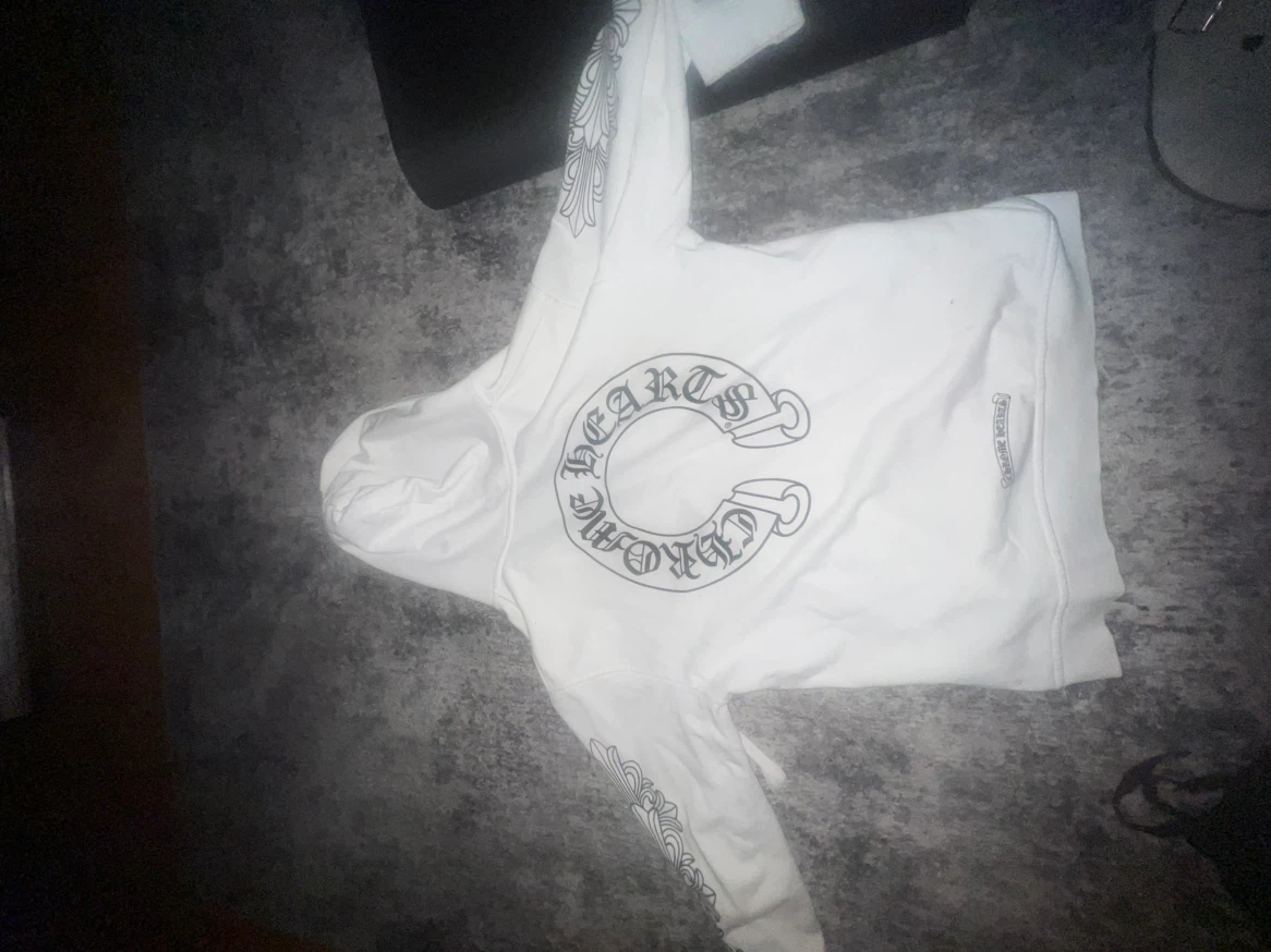 Chrome Hearts White Zip-Up Hoodie - photo 2