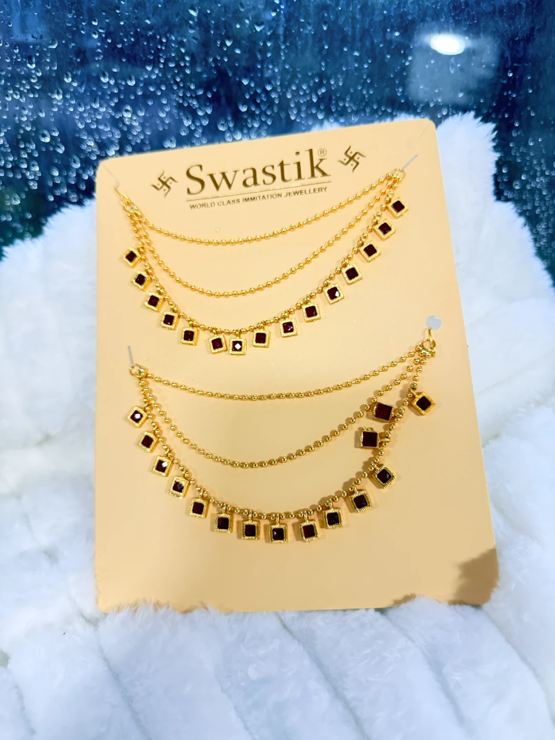 Swastik Gold Tone Imitation Jewellery Set - photo 3