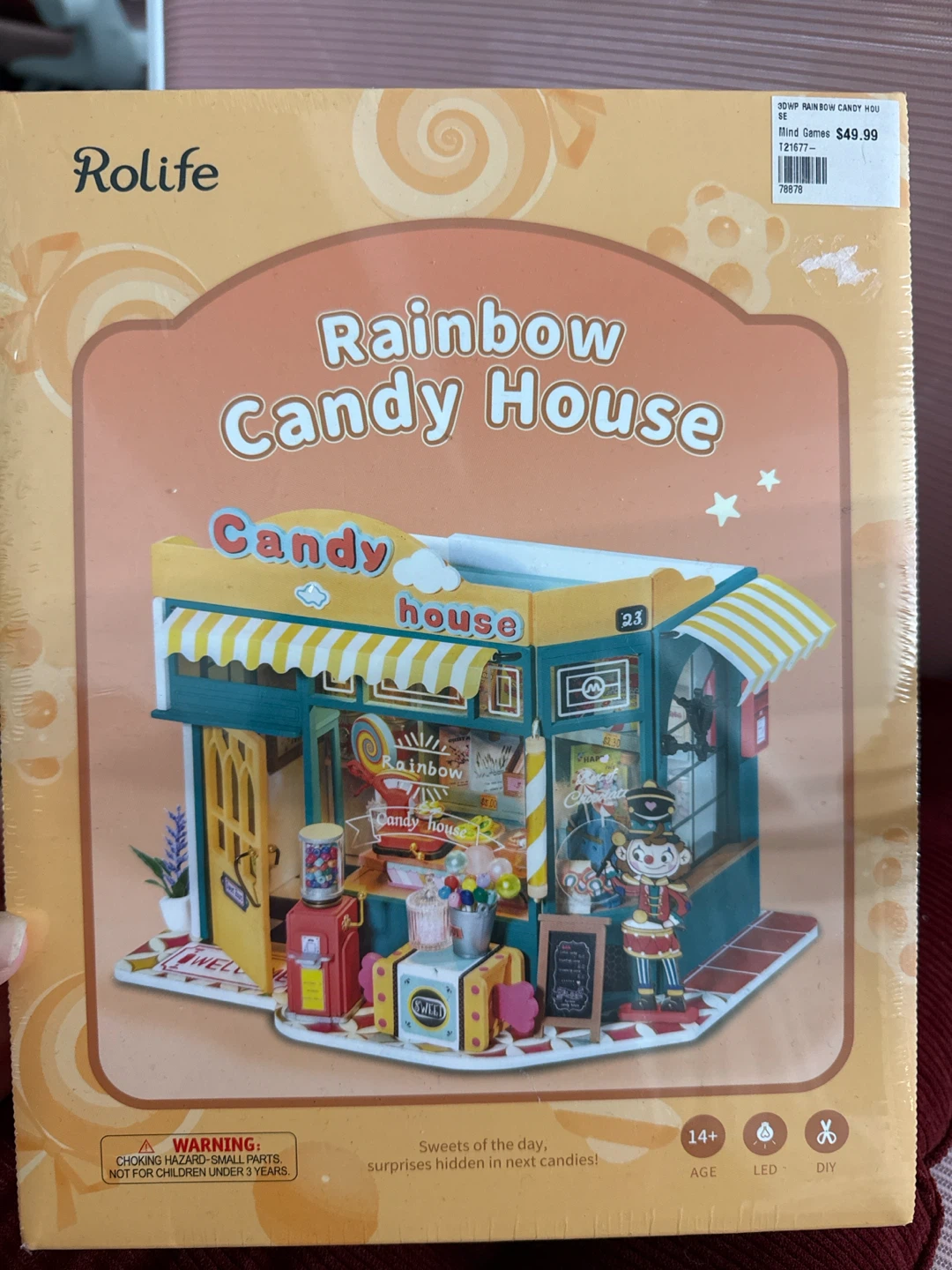Rolife Rainbow Candy House DIY Miniature Dollhouse Kit