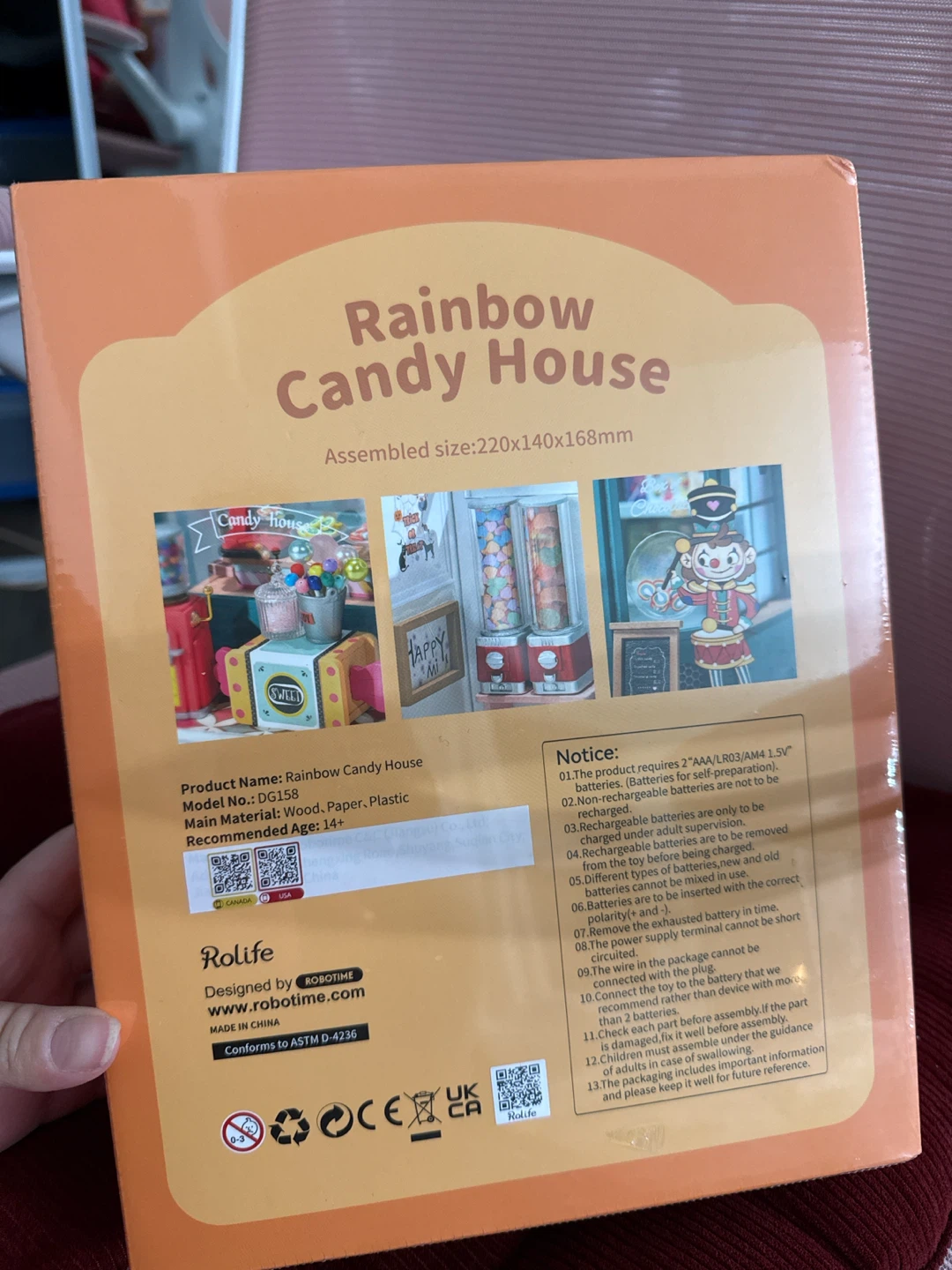 Rolife Rainbow Candy House DIY Miniature Dollhouse Kit - photo 2