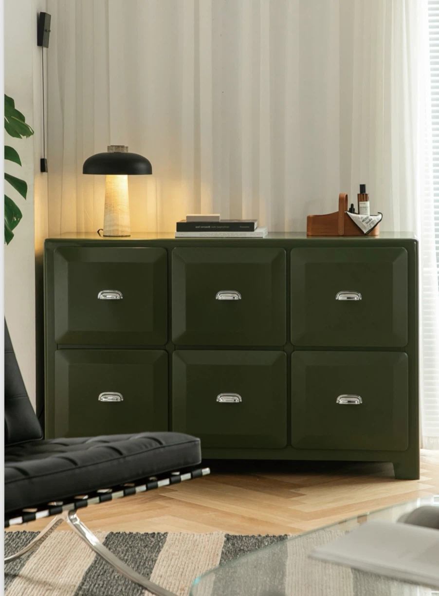 Olive 6-Drawer Storage Cabinet