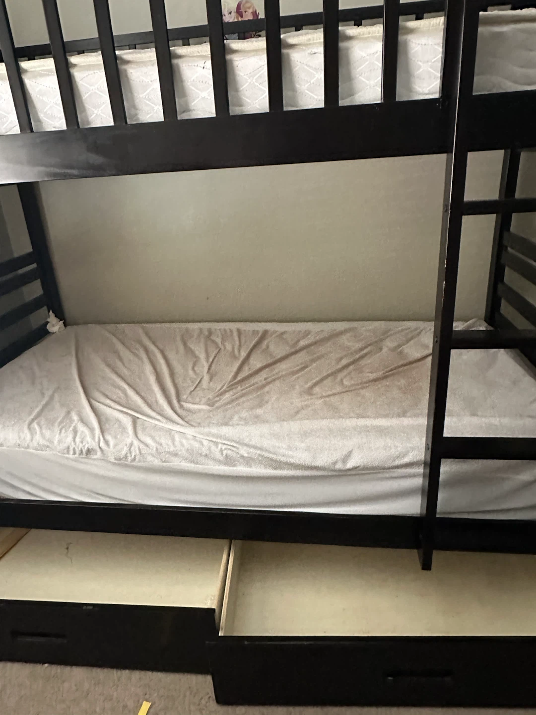 Dark Brown Wooden Bunk Bed with Drawers - photo 5