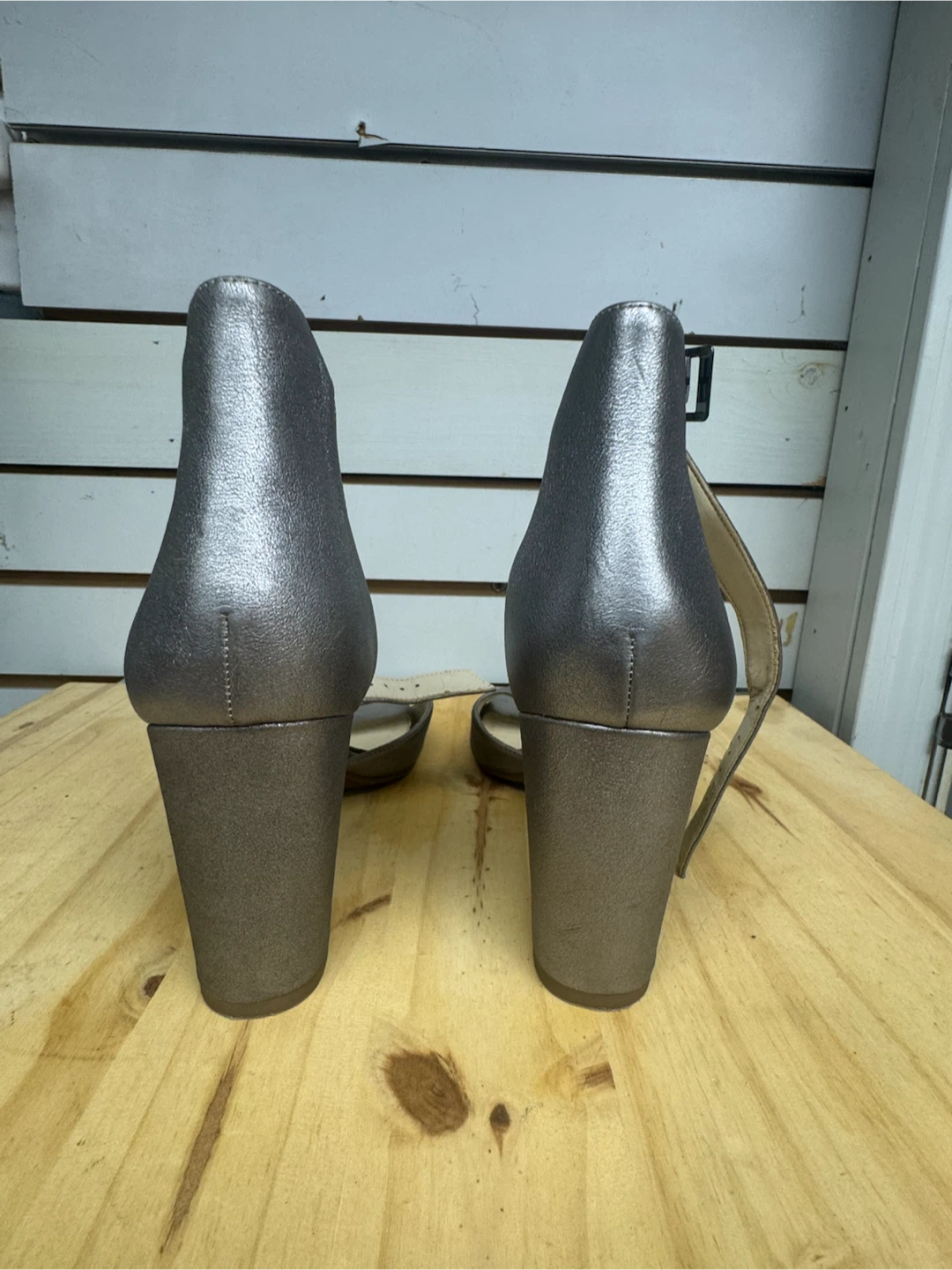 Jessica Simpson Silver Block Heel Sandals - photo 4