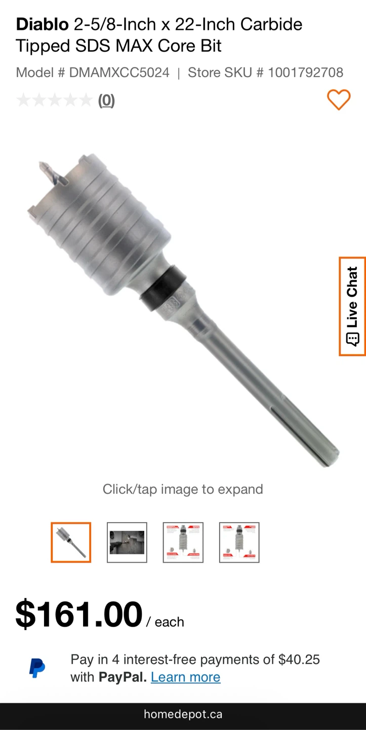 🇩🇪 NEW Diablo SDS MAX 2-5/8" x 17" Concrete Core Bit
