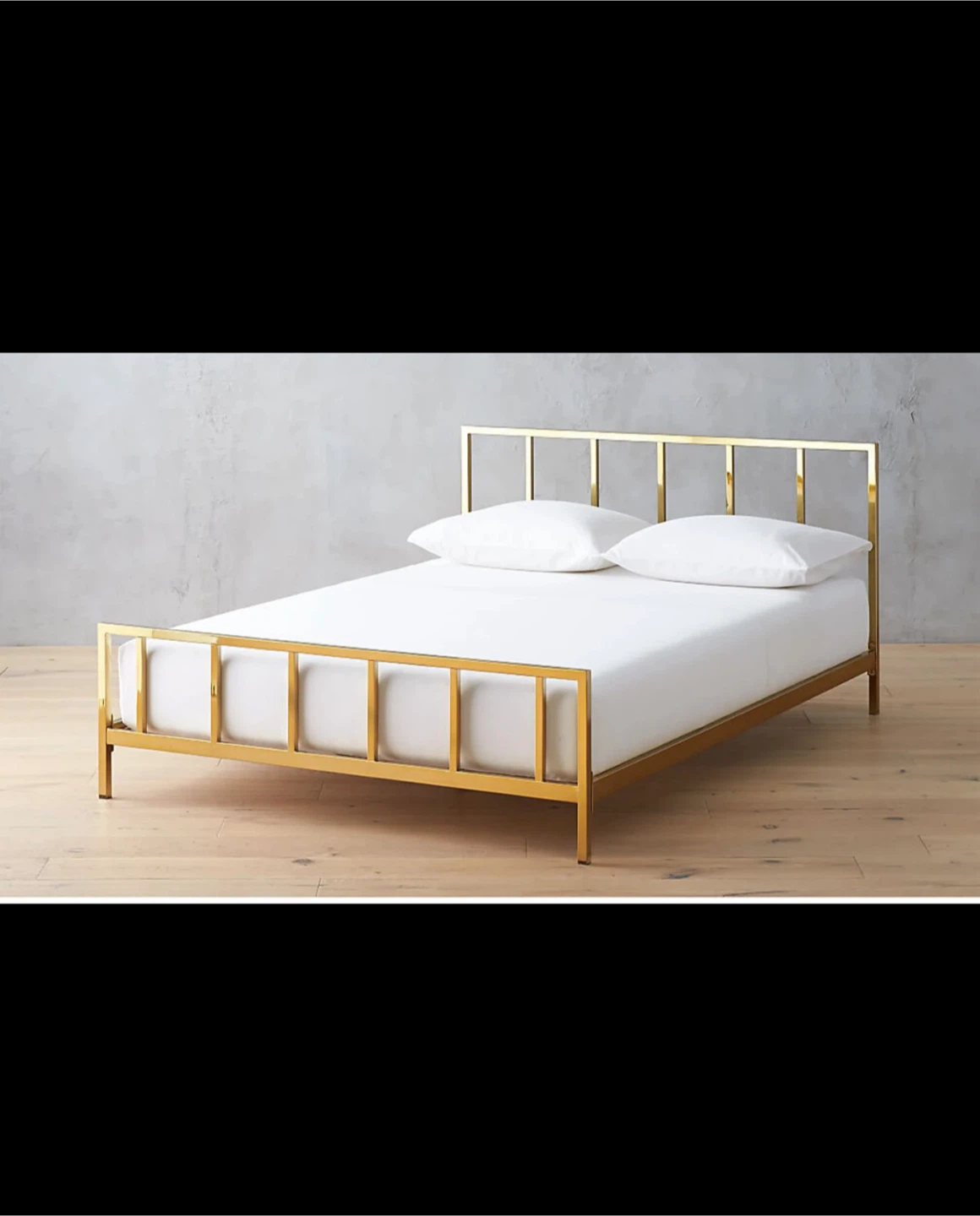 Gold Bed Frame QUEEN SIZE