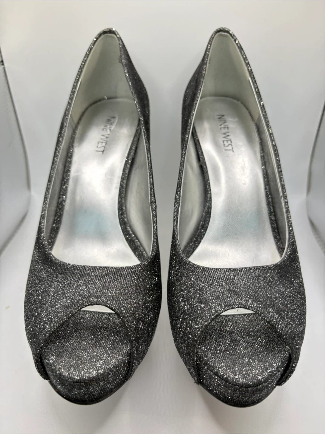 Brand NEW! 7.5 - Nine West Glitter Peep Toe Heels