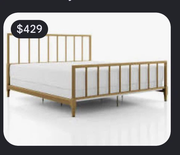 Gold Bed Frame QUEEN SIZE - photo 2
