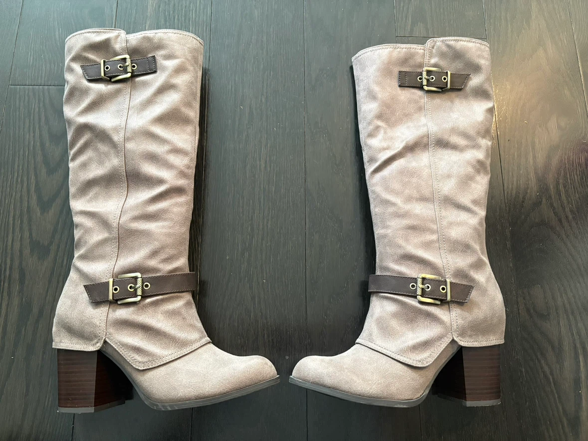 7.6 - Fergalicious Connor Knee High Wide Calf Boots