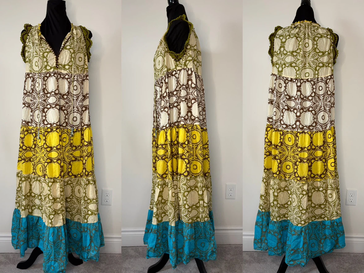 M - ZARA Bohemian Style Tiered Maxi Dress