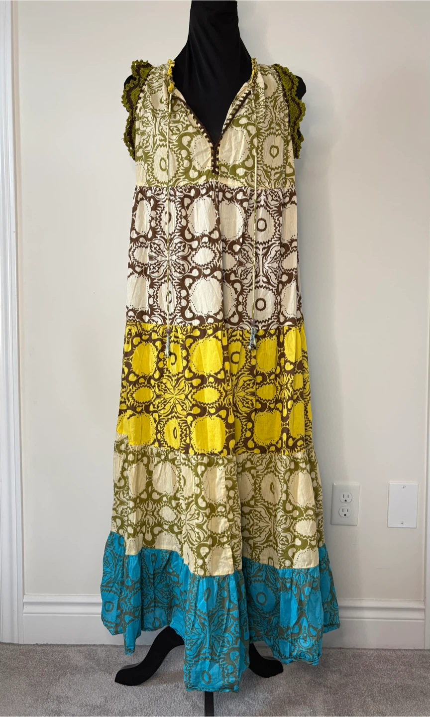 M - ZARA Bohemian Style Tiered Maxi Dress - photo 2