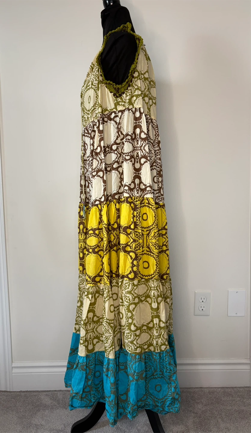 M - ZARA Bohemian Style Tiered Maxi Dress - photo 3