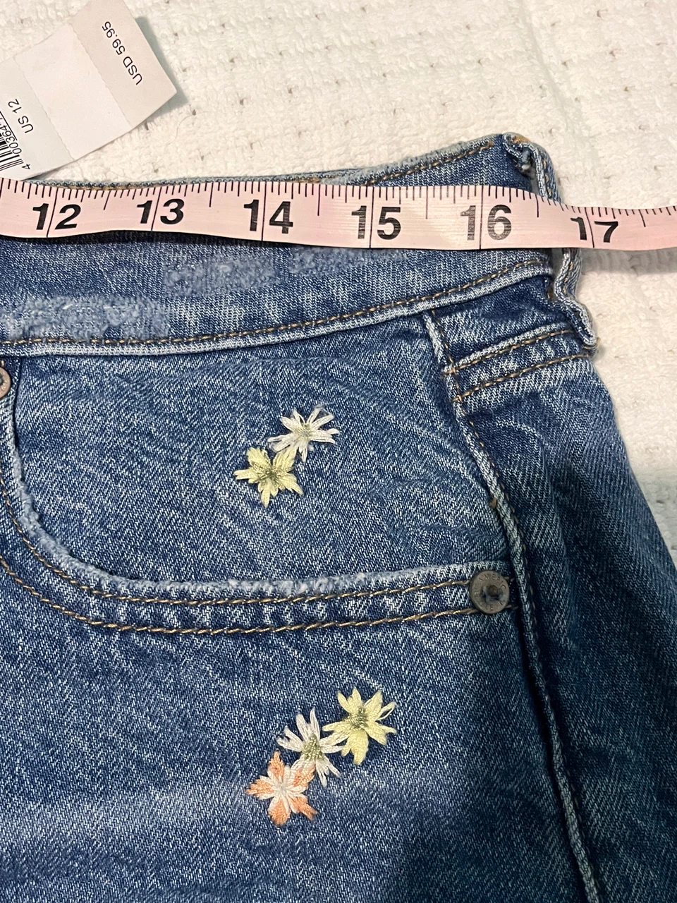 American Eagle Floral Embroidered Denim Shorts - photo 5