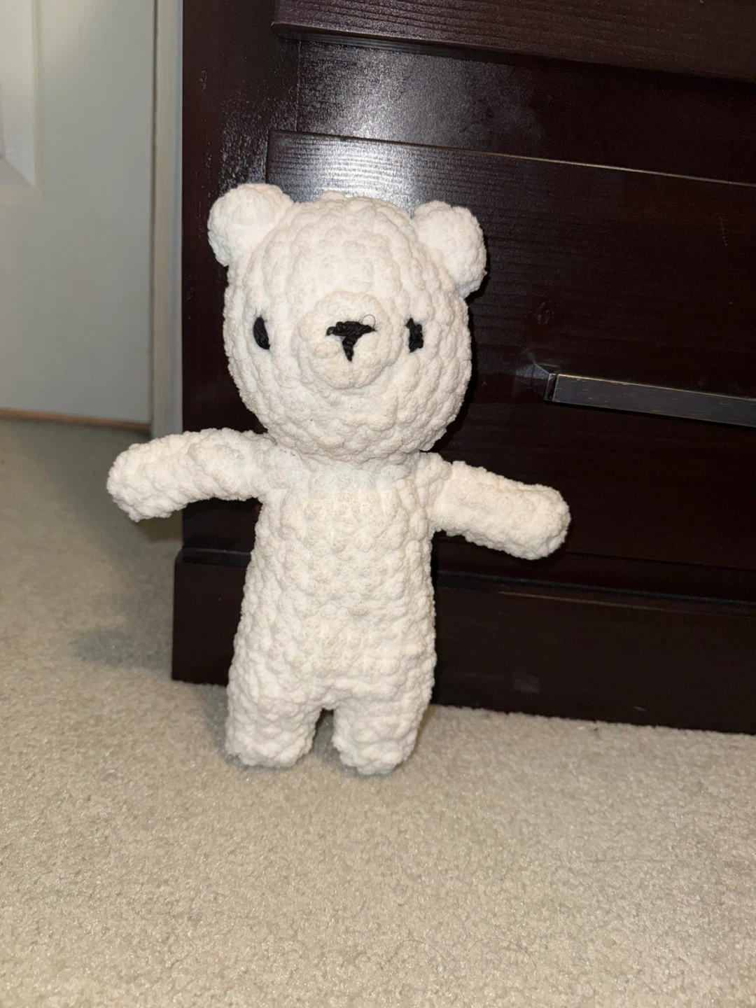 Handmade White Crochet Teddy Bear