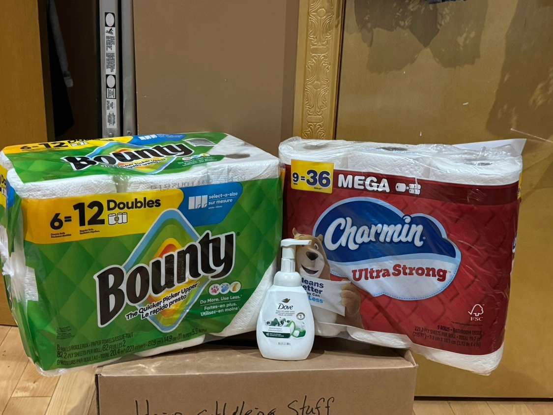 Bounty, Charmin and Dove hand soap bundle deal