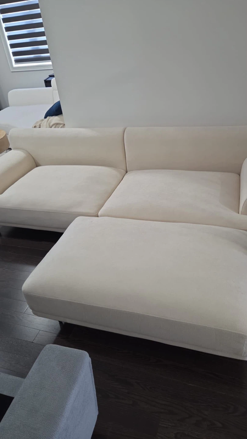 Cream Sectional Sofa with Chaise
