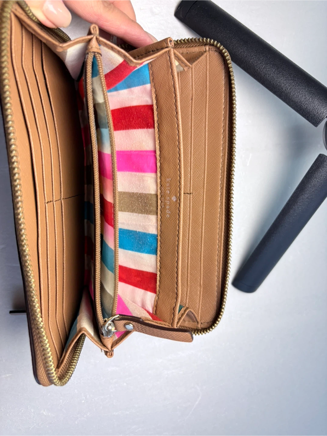 Kate Spade Tan Saffiano Zip-Around Wallet - photo 5