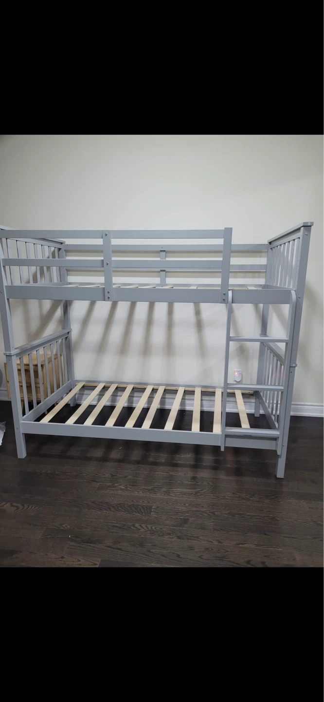 Grey Wooden Bunk Bed - photo 2