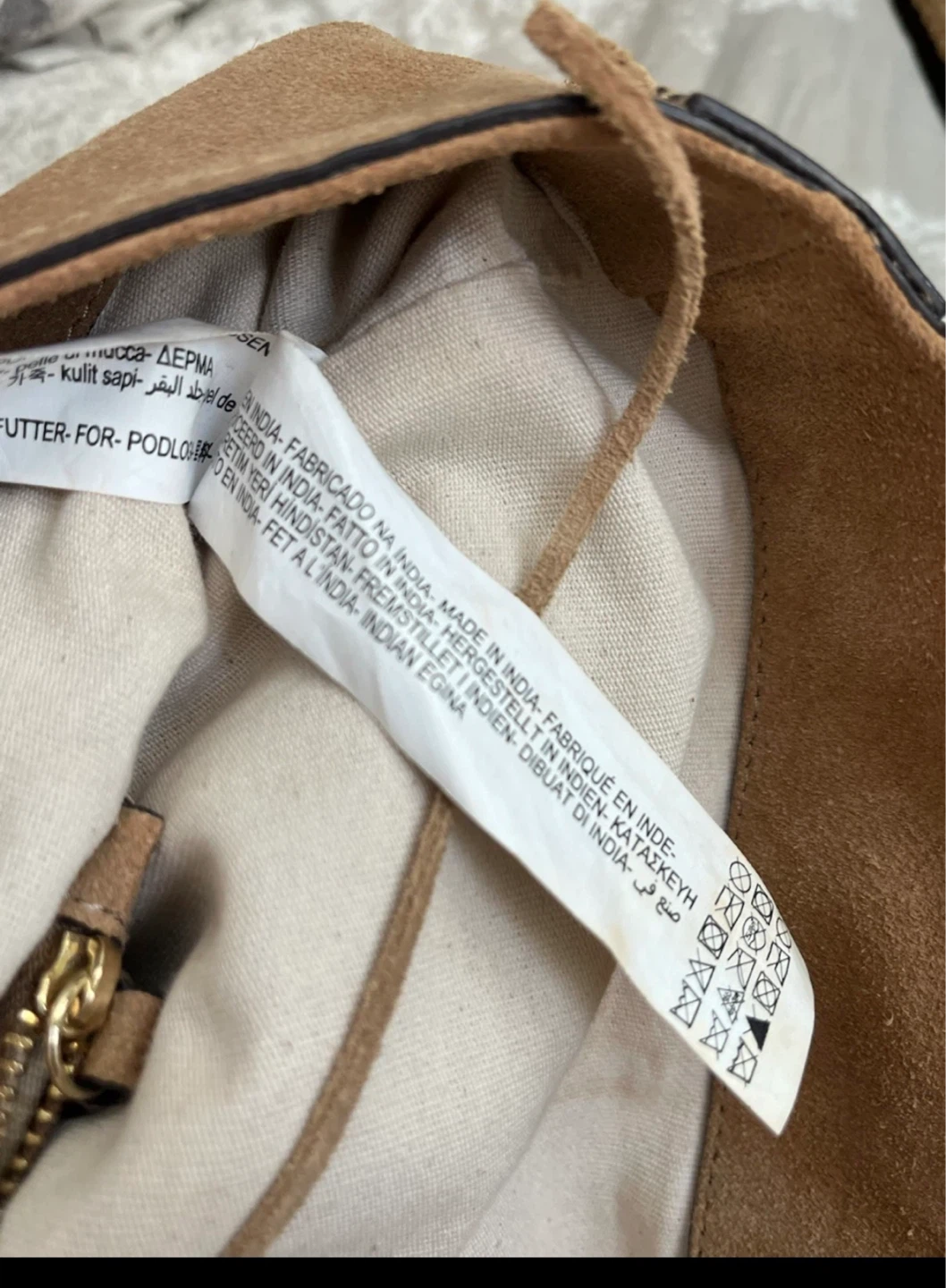 Zara Suede Fringe Tote Bag, 100% genuine suede leather by Zara!