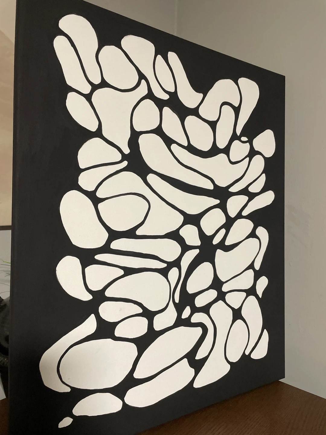 Abstract Black and White Canvas Art - photo 2