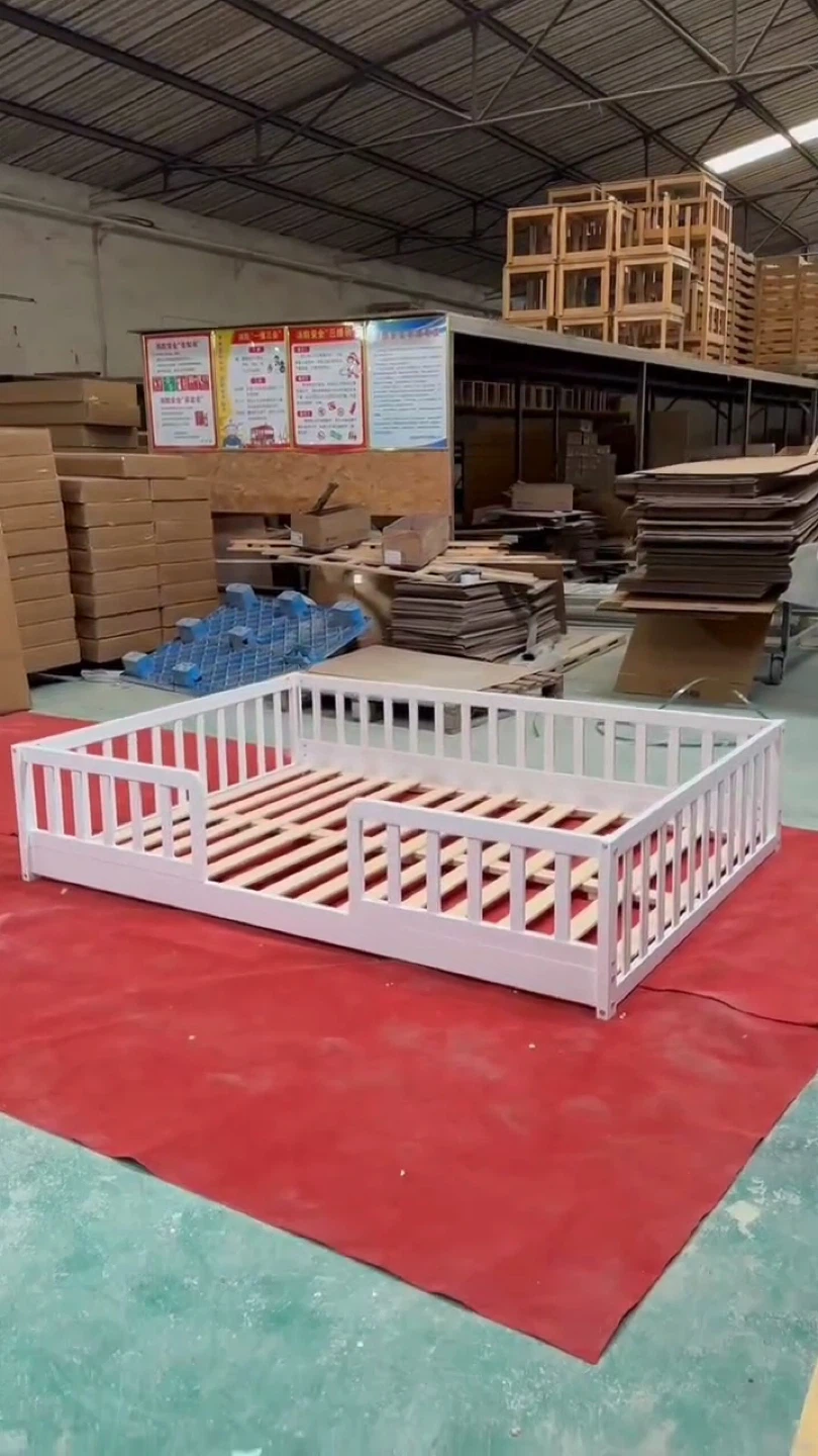 White Toddler Bed with Safety Rails