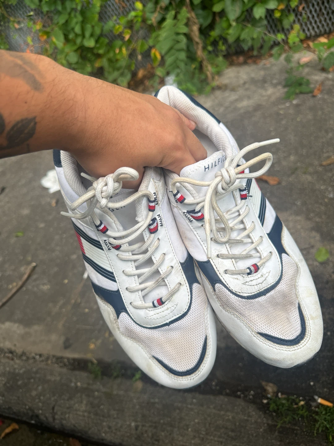 Tommy Hilfiger Men's White Sneakers Size 10.5 - photo 2