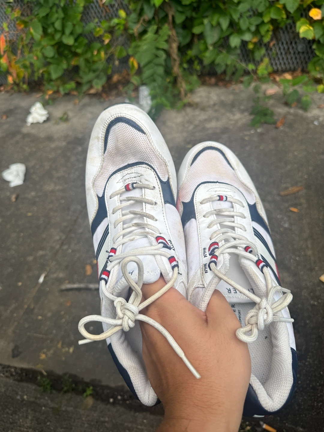 Tommy Hilfiger Men's White Sneakers Size 10.5 - photo 5