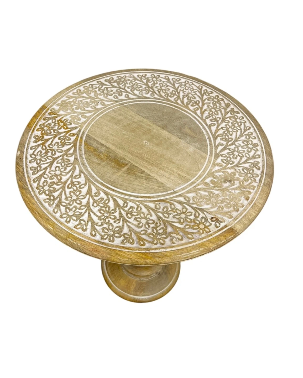 Carved Wooden Pedestal Stand - photo 2