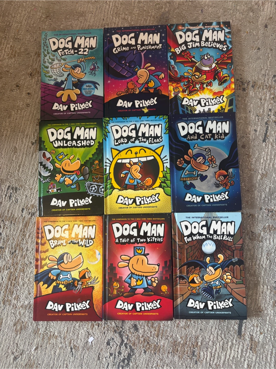 9 Dog Man Books by Dav Pilkey