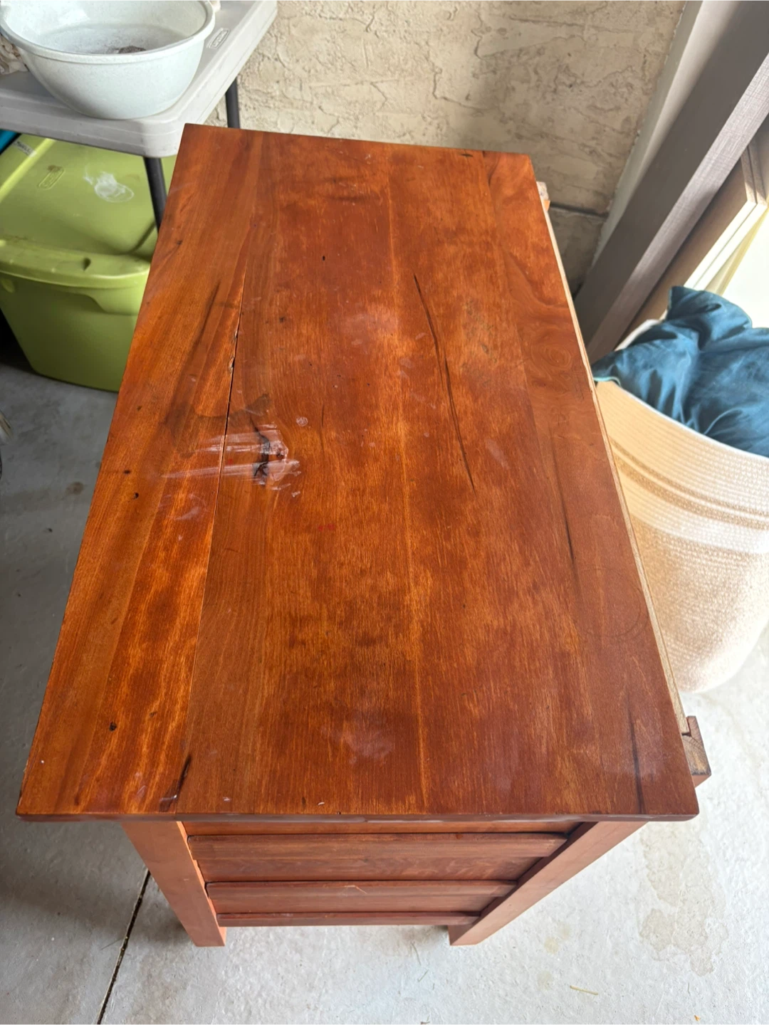 Vintage Wooden Dresser with Mirror - photo 2
