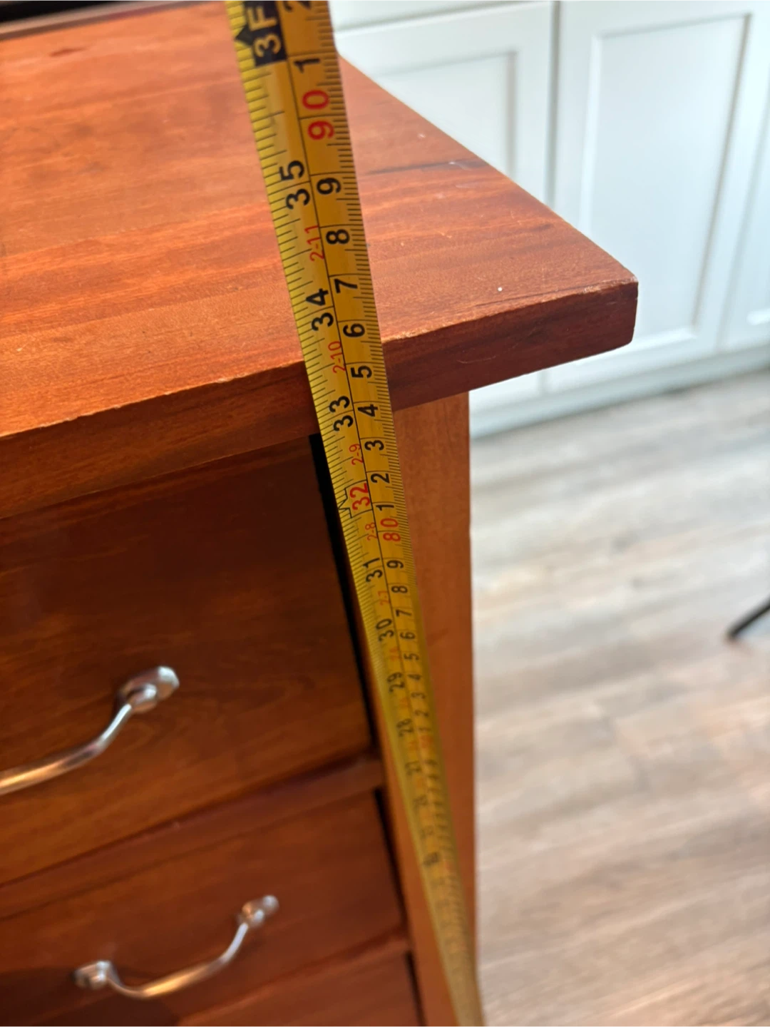 Vintage Wooden Dresser with Mirror - photo 3
