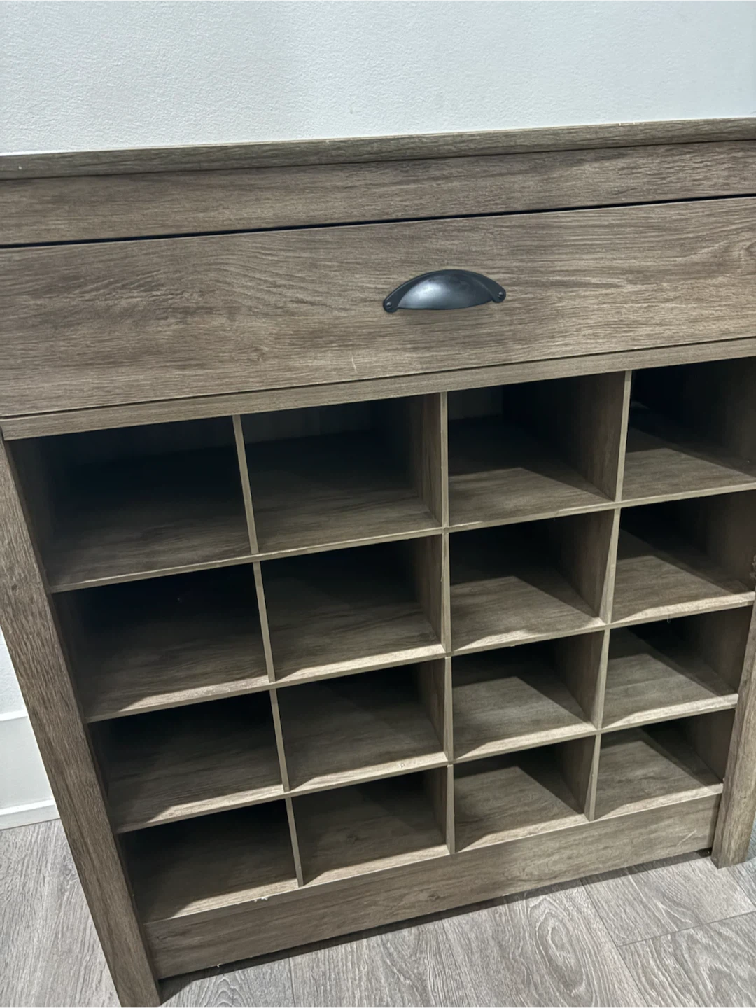 Wooden Shoe Storage Organizer with Drawer - photo 2