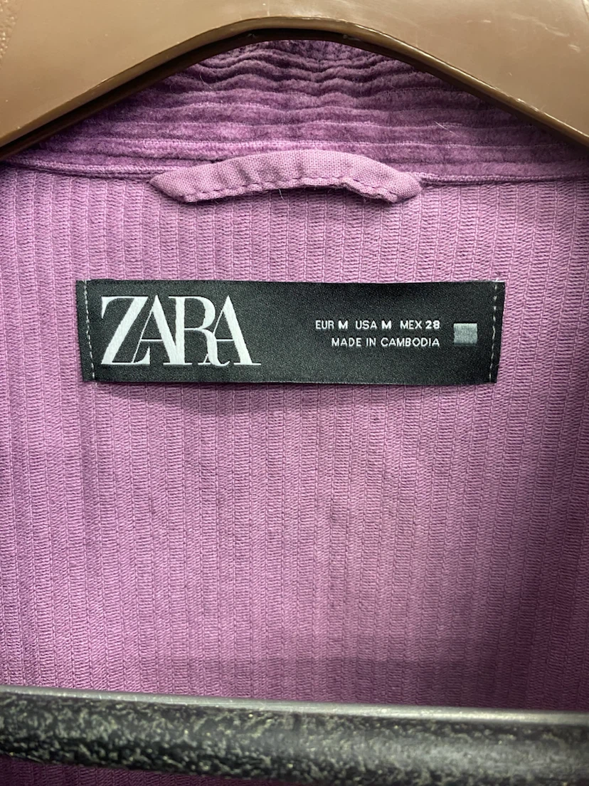 ZARA Corduroy Shacket - Purple, Size M - photo 4