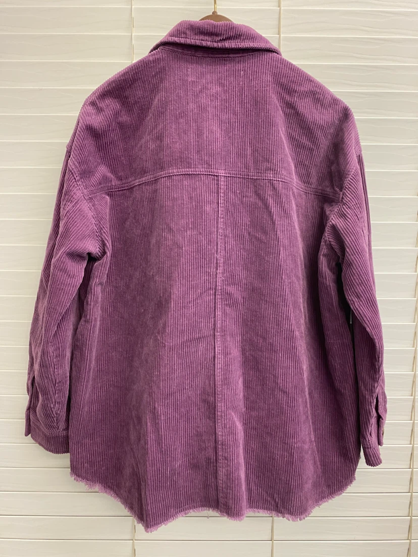 ZARA Corduroy Shacket - Purple, Size M - photo 5