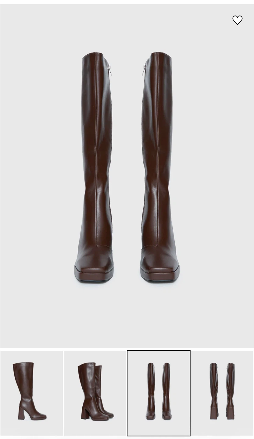 Princess Polly Brown Knee-High Platform Boots - photo 2