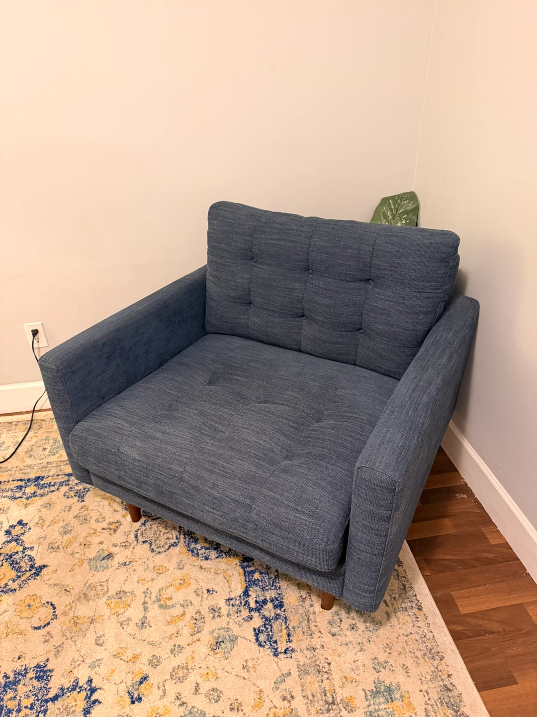 Urban Barn Blue sofa with carpet - photo 2