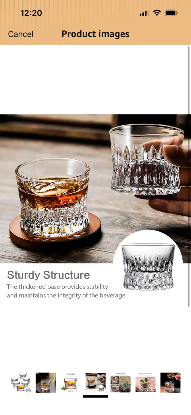 New-Set of 6 Crystal Whiskey Glasses - photo 2