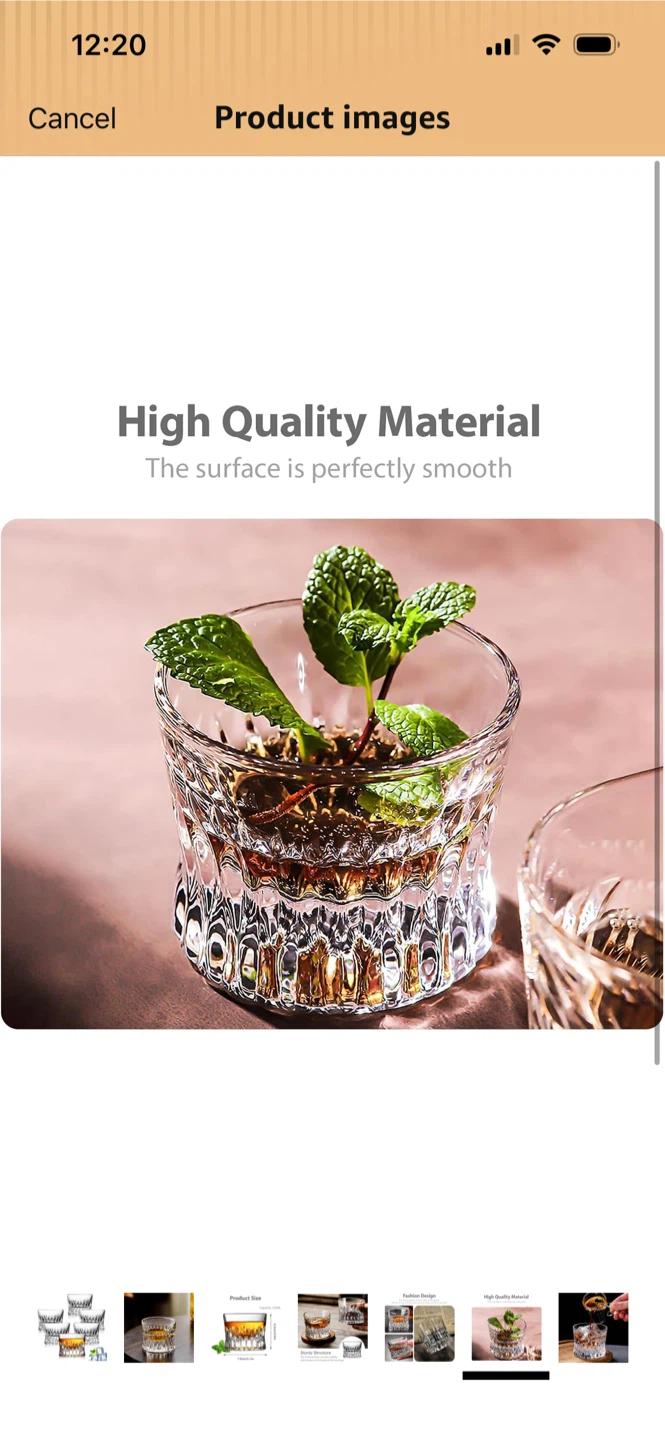 New-Set of 6 Crystal Whiskey Glasses - photo 4