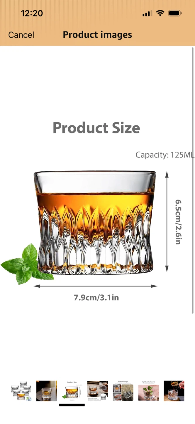 New-Set of 6 Crystal Whiskey Glasses - photo 5