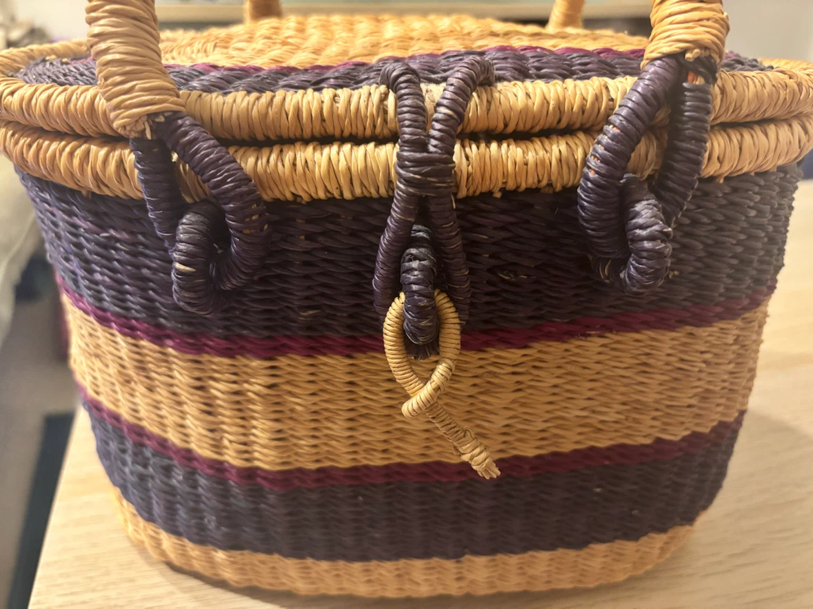 Woven Basket with Lid and Handles - photo 4