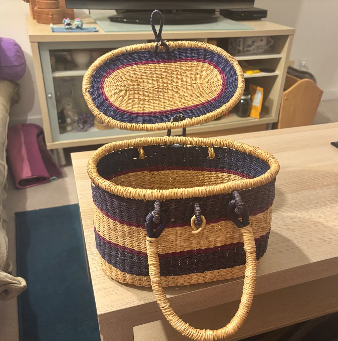 Woven Basket with Lid and Handles - photo 5