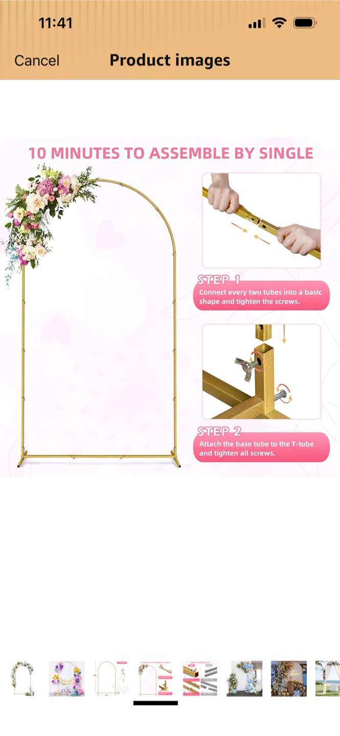 New-Gold Metal Arch for Events - photo 2