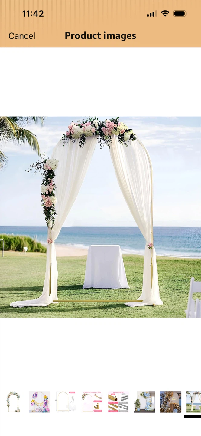 New-Gold Metal Arch for Events - photo 3