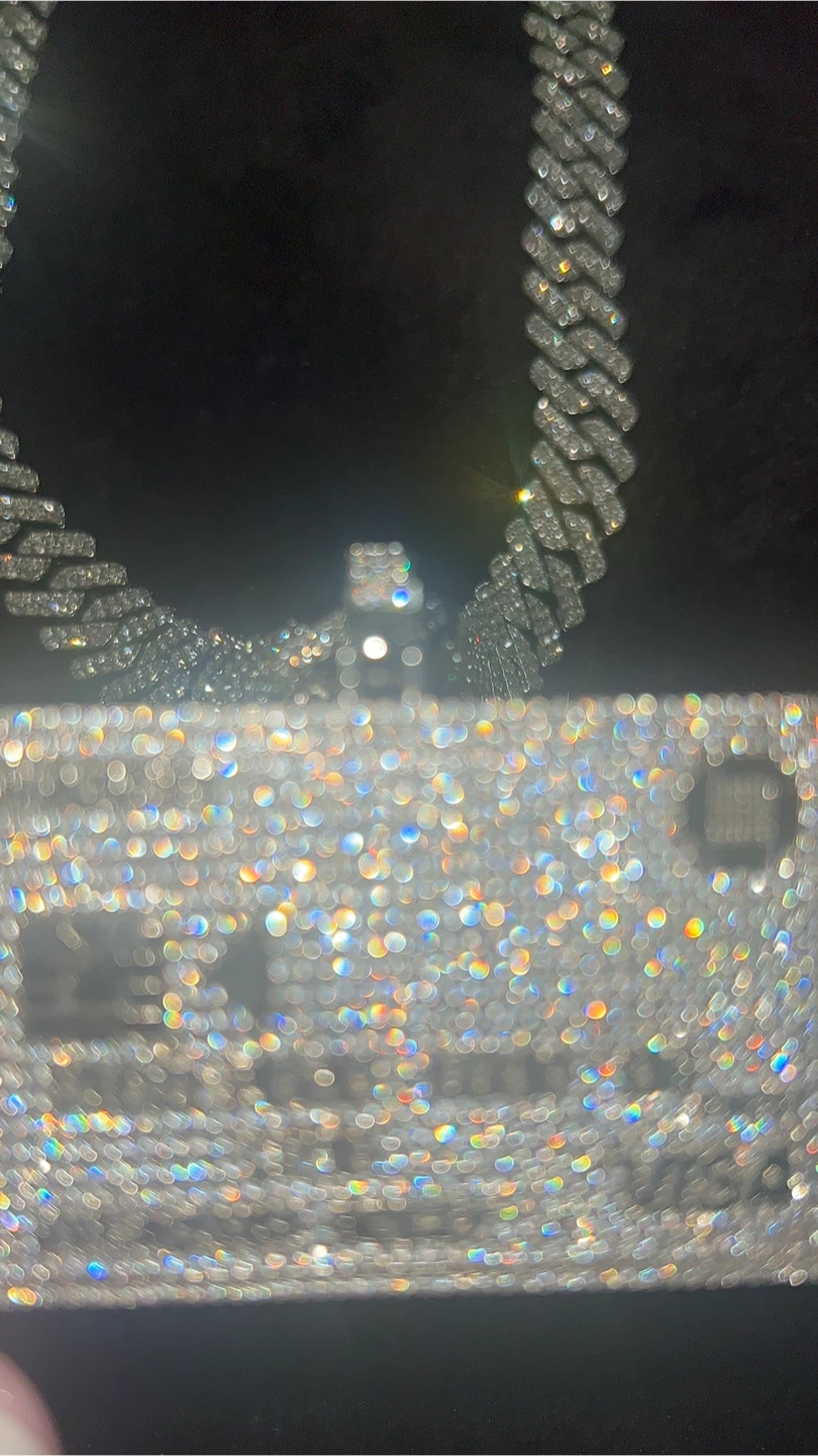 Iced Out Credit Card Pendant Necklace