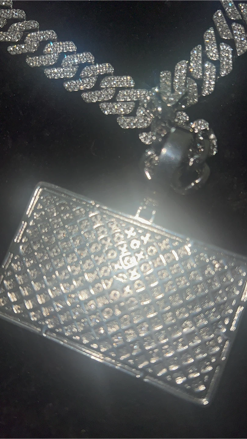 Iced Out Credit Card Pendant Necklace - photo 3